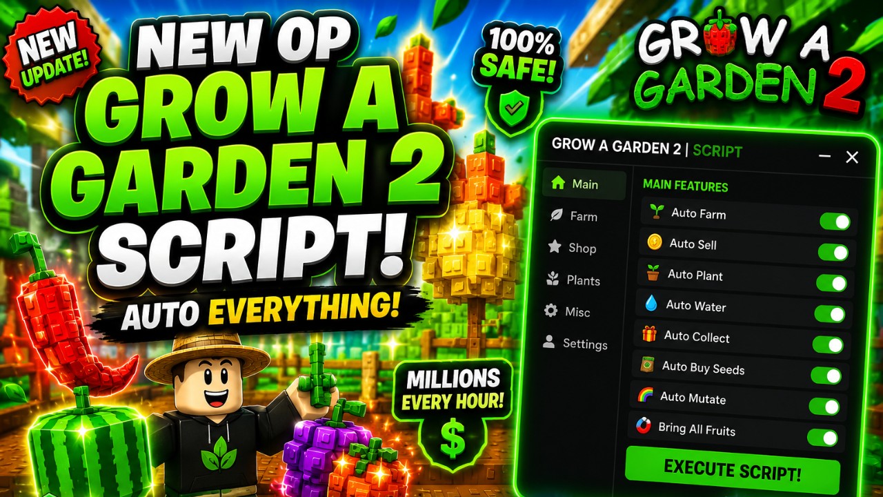 GROW A GARDEN 2/GAG 2 DUPE (KEYLESS)