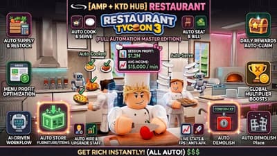⚫️ AMP HUB | Premium | Restaurant Tycoon 3