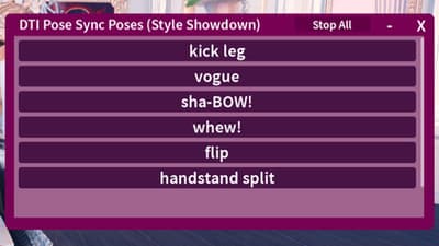 DTI Unreleased Pose Sync Animations