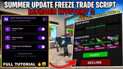 Fake Mm2 Visual Trade , Freeze Trades, Spawn