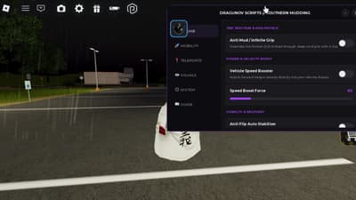 Anti-Mud Grip, Vehicle Fly, Speed Boost & Tel