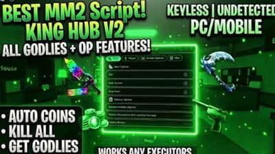 BEST MM2 SCRIPT KING HUB V2 [KEYLESS GUI]