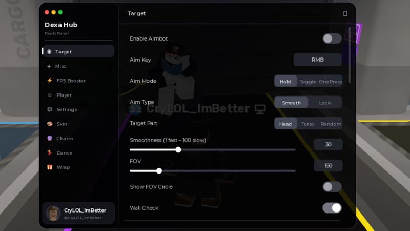Dexa Hub Rivals | OP Aimbot, ESP, TRIGGERBOT