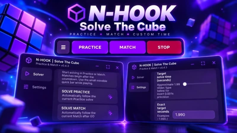 [KEYLESS] Solve The Cube | Auto Solver + Cust
