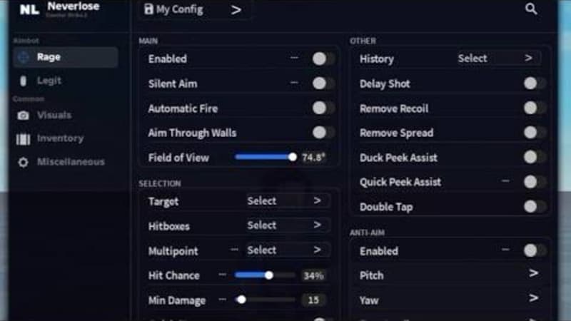 Neverlose documentation [Not Script]